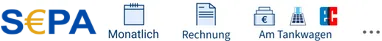 SEPA, Monatlich, Rechnung, Am Tankwagen